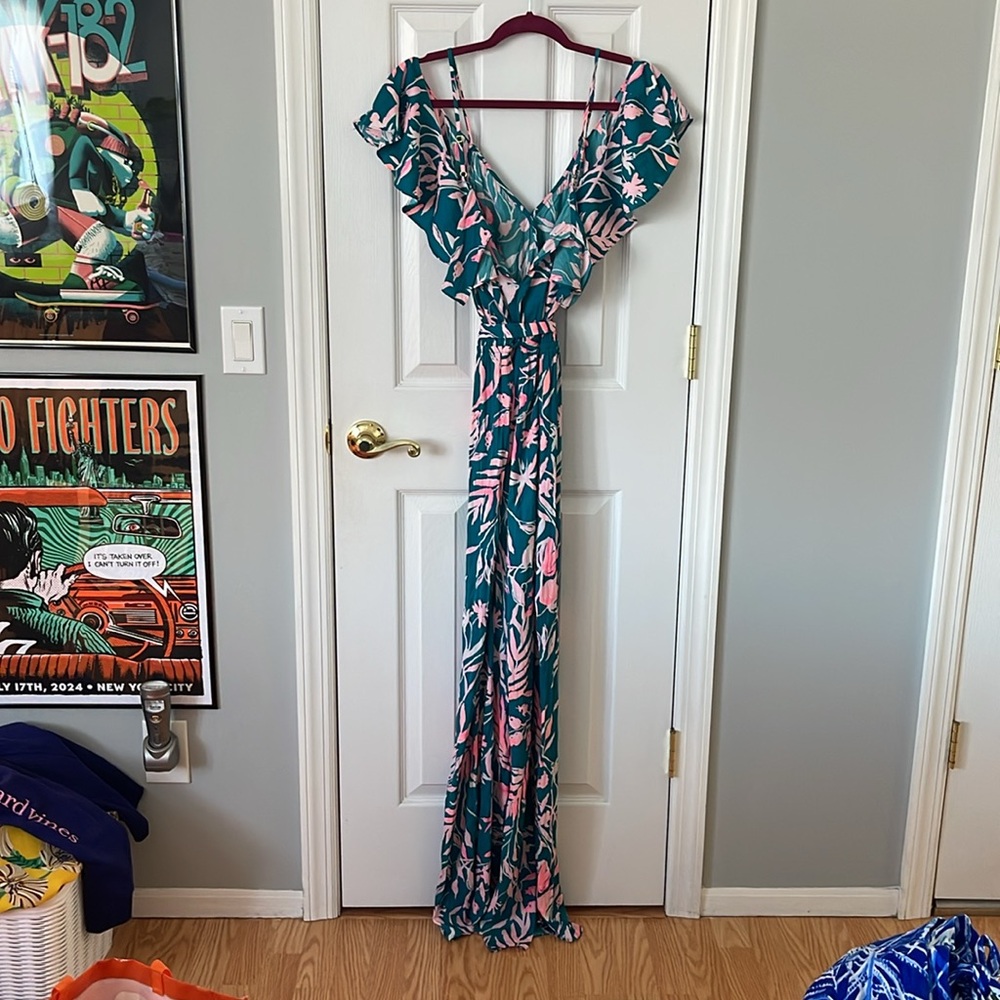 summer or vacation patterned jumpsuit - Lilly Pulitzer Emilea Jumpsuit NWT - Picture 5 of 9